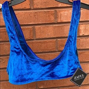 Royal Blue Velvet Bikini (NEVER WORN/NEW)